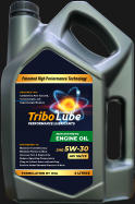 FORMULATION BY USA 4 LITRES ENGINEERED TO: Maximize Fuel Efficiency Minimize Friction & Wear Increase Part & Engine Life Reduce Operating Temperature Cling to Critical Areas without Drag Perform Under Extreme Pressure & Heat SEMI SYNTHETIC ENGINE OIL API SN/CF DESIGNED FOR: Carbureted, Fuel Injected, Turbocharged, and Supercharged Engines Patented High Periormance Technology PERFORMANCE LUBRICANTS Tribo Lube