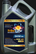 FORMULATION BY USA 4 LITRES ENGINEERED TO: Maximize Fuel Efficiency Minimize Friction & Wear Increase Part & Engine Life Reduce Operating Temperature Cling to Critical Areas without Drag Perform Under Extreme Pressure & Heat Patented High Periormance Technology SEMI SYNTHETIC ENGINE OIL API SN/CF DESIGNED FOR: Carbureted, Fuel Injected, Turbocharged, and Supercharged Engines PERFORMANCE LUBRICANTS Tribo Lube