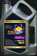 FORMULATION BY USA 4 LITRES ENGINEERED TO: Maximize Fuel Efficiency Minimize Friction & Wear Increase Part & Engine Life Reduce Operating Temperature Cling to Critical Areas without Drag Perform Under Extreme Pressure & Heat SEMI SYNTHETIC ENGINE OIL API SN/CF DESIGNED FOR: Carbureted, Fuel Injected, Turbocharged, and Supercharged Engines Patented High Periormance Technology PERFORMANCE LUBRICANTS Tribo Lube