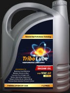Patented High Performance Technology FORMULATION BY USA 7 LITRES                   ENGINEERED TO:                Maximize Fuel Efficiency             Minimize Friction & Wear          Increase Part & Engine Life       Reduce Operating Temperature    Cling to Critical Areas without Drag Perform Under Extreme Pressure & Heat API CI4 SEMI SYN HEAVY DUTY ENGINE OIL PERFORMANCE LUBRICANTS Tribo Lube