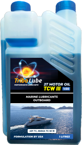 MARINE LUBRICANTS OUTBOARD FORMULATION BY USA 1 LITRES API TC, NMMA TC-W lll 2T MOTOR OIL TCW III 1:50 PERFORMANCE LUBRICANTS Tribo Lube