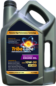 FORMULATION BY USA 4 LITRES ENGINEERED TO: Maximize Fuel Efficiency Minimize Friction & Wear Increase Part & Engine Life Reduce Operating Temperature Cling to Critical Areas without Drag Perform Under Extreme Pressure & Heat SEMI SYNTHETIC ENGINE OIL API SN/CF DESIGNED FOR: Carbureted, Fuel Injected, Turbocharged, and Supercharged Engines Patented High Periormance Technology PERFORMANCE LUBRICANTS Tribo Lube