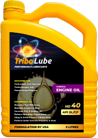 FORMULATION BY USA 5 LITRES PERFORMANCE LUBRICANTS Tribo Lube ENGINEERED TO: Maximize Fuel Efficiency Minimize Friction & Wear Increase Part & Engine Life Reduce Operating Temperature Cling to Critical Areas without Drag Perform Under Extreme Pressure & Heat DESIGNED FOR: Carbureted, Fuel Injected, Turbocharged, and Supercharged Engines MINERAL ENGINE OIL API SL/CF