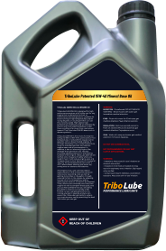 TriboLube Patented 15W-40 Mineral Base Oil TriboLube 20W50 Mineral ENGINE Oil   TriboLube SAE 20W-50 is designed for high performance engines of all kinds, and for any engine that is pushed to the limit of performance and temperature. Excellent for trailer towing in high temperatures and for racing engines, in any engine that can use this viscosity grade. High speed, high temperature, and heavy load are tolerated by this oil, and it will resist breakdown under these conditions far more than a petroleum base oil. The TriboLube 20W-50 base stock is diester synthetic.  TriboLube 20W-50 is the choice for engines being worked to their limit, particularly in hot temperatures. It will perform equally well in gasoline, LPG or diesel fuelled engines. It provides lubrication over a wide temperature rang, for extended periods, and reduces engine wear and oil consumption. In addition, it has an inherently higher film strength than petroleum oils, thereby providing added protection to the bearing surfaces of the engine. TriboLube 20W-50 will be that extra measure of safety when you need it most. It will reduce engine wear and increase power output because of its superior lubricity. Its low temperature pour point (-40°F) allows faster starting and warm-up, saving wear on starters and batteries .  The engine oil you use can help reduce hydrocarbons in the environment and can reduce your operating costs as well: by getting more miles to the gallon through reduced friction in the engine, by reducing burned oil in the atmosphere, and by reducing the amount of used oil for disposal. TriboLube has documented proof that their engine oils will accomplish these goals, and you can feel confident that you are doing your best to improve our quality of life. Further, as you use less gas and oil, it is costing you less to operate, and you can expect the TriboLube lubricants to reduce your maintenance cost by providing the best lubrication you can get.  WARNING:  INGESTION - If swallowed, DO NOT INDUCE VOMITING - Rinse mouth with water; get immediate medical attention.  EYES - Flush with water for 15 minutes; get medical attention if eye irritation persists.  INHALATION - Remove exposed person to fresh air adverse effects are observed; get medical attention if symptoms occur.  SKIN - Wash with soap and water get medical attention if irritation develops.   DO NOT USE AS BREAK-IN OIL.  NOT RECOMMENDED FOR ANY WET CLUTCH APPLICATIONS.   WARNING:  - Ingestions may cause GI tract irritations or stomach discomfort. - Inhalation of oil mists or heated oils may result in respiratory tract irritation. Slip hazard when spilled. - Contains petroleum distillates. Avoid direct exposure. May cause skin or eye irritation.     ! KEEP OUT OF REACH OF CHILDREN PERFORMANCE LUBRICANTS Tribo Lube